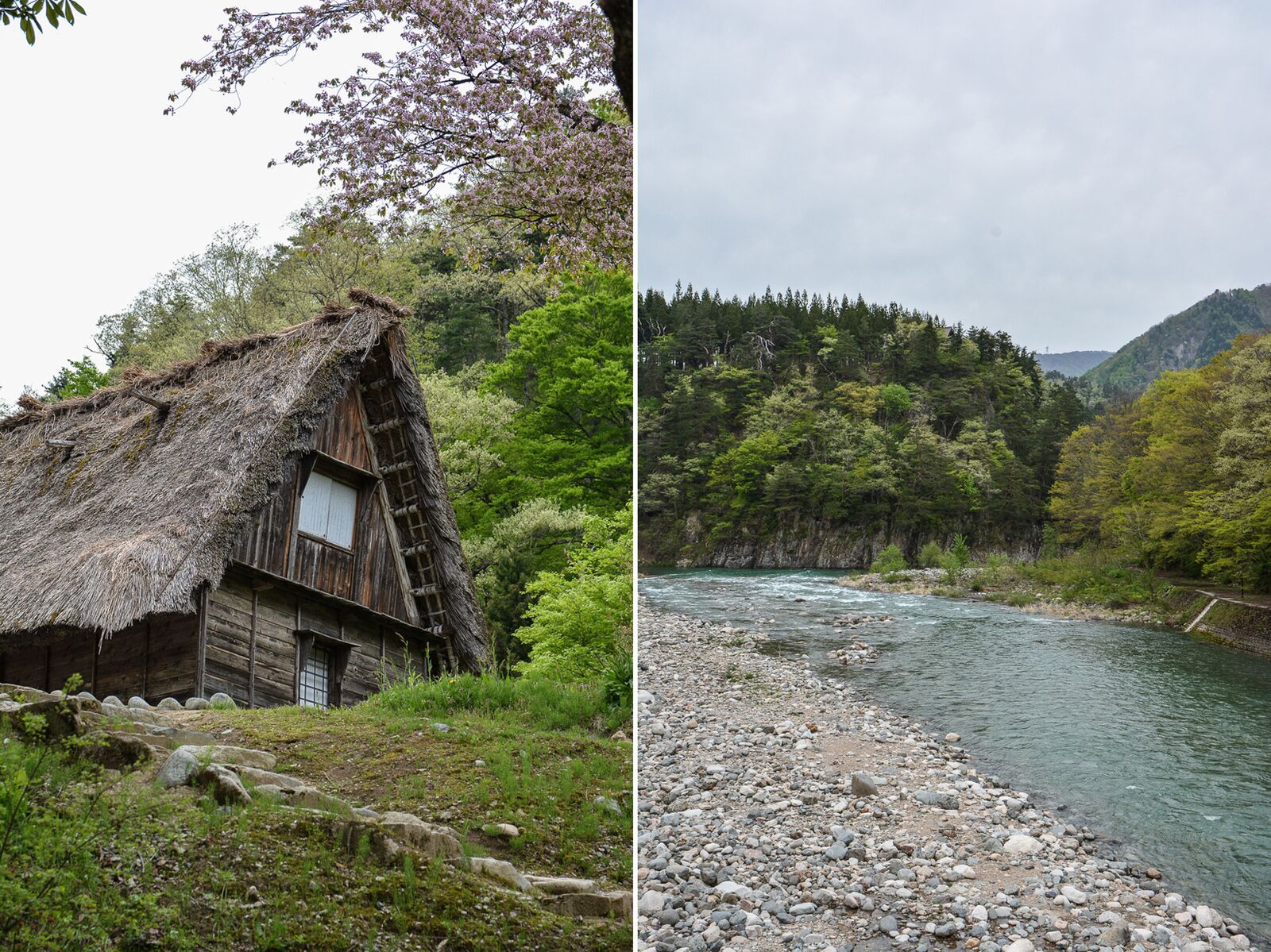 voyage dans le village d'Ogimachi dans les Alpes Japonaises au Japon dans la région de Shirakawa-Go