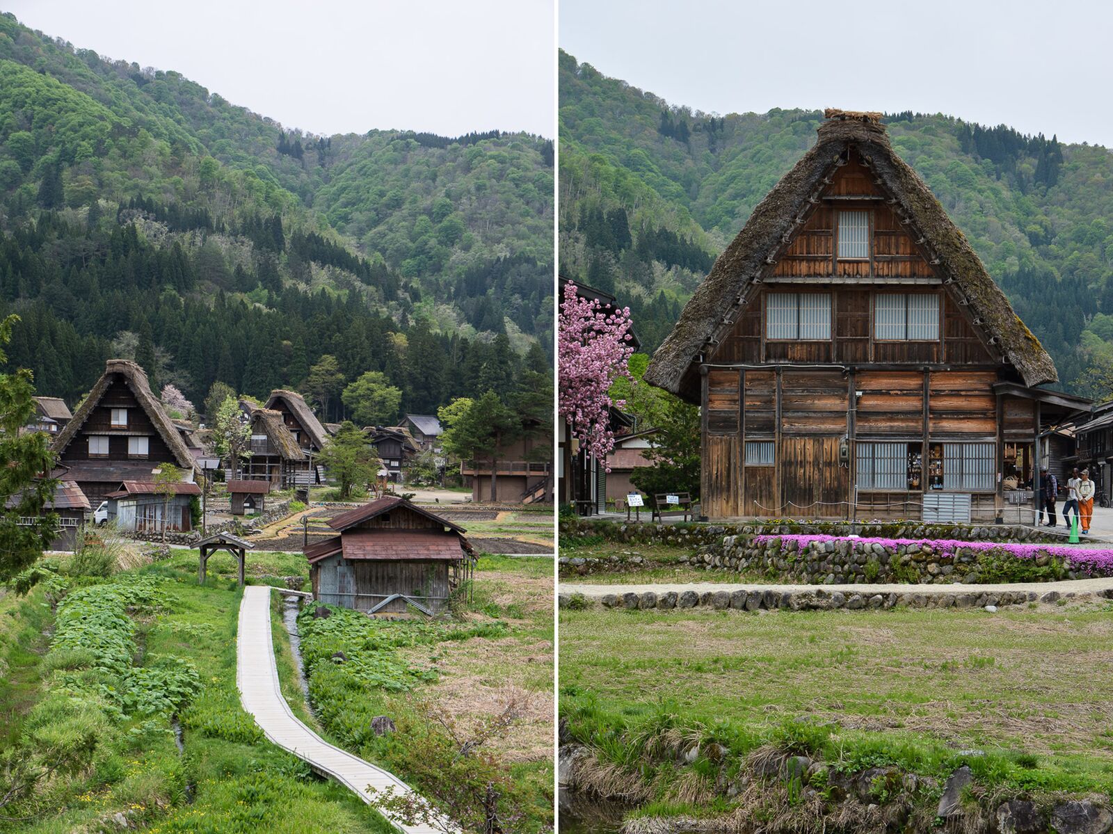 voyage dans le village d'Ogimachi dans les Alpes Japonaises au Japon dans la région de Shirakawa-Go