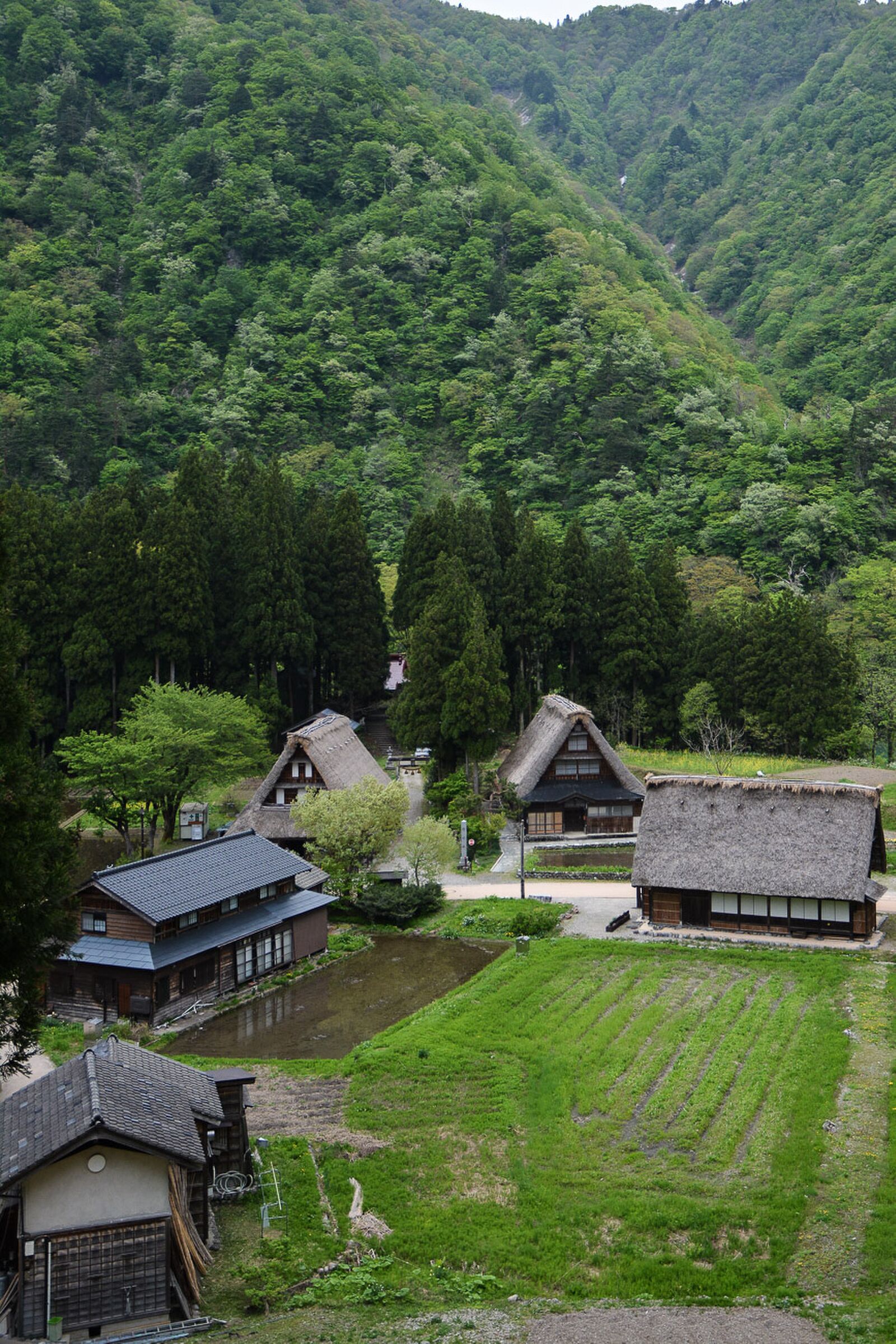 voyage dans le village Suganuma dans les Alpes Japonaises au Japon dans la région de Shirakawa-go