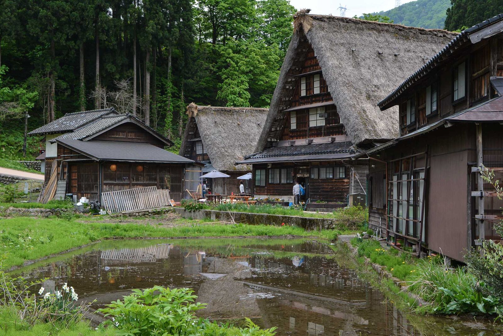 voyage dans le village Suganuma dans les Alpes Japonaises au Japon dans la région de Shirakawa-go