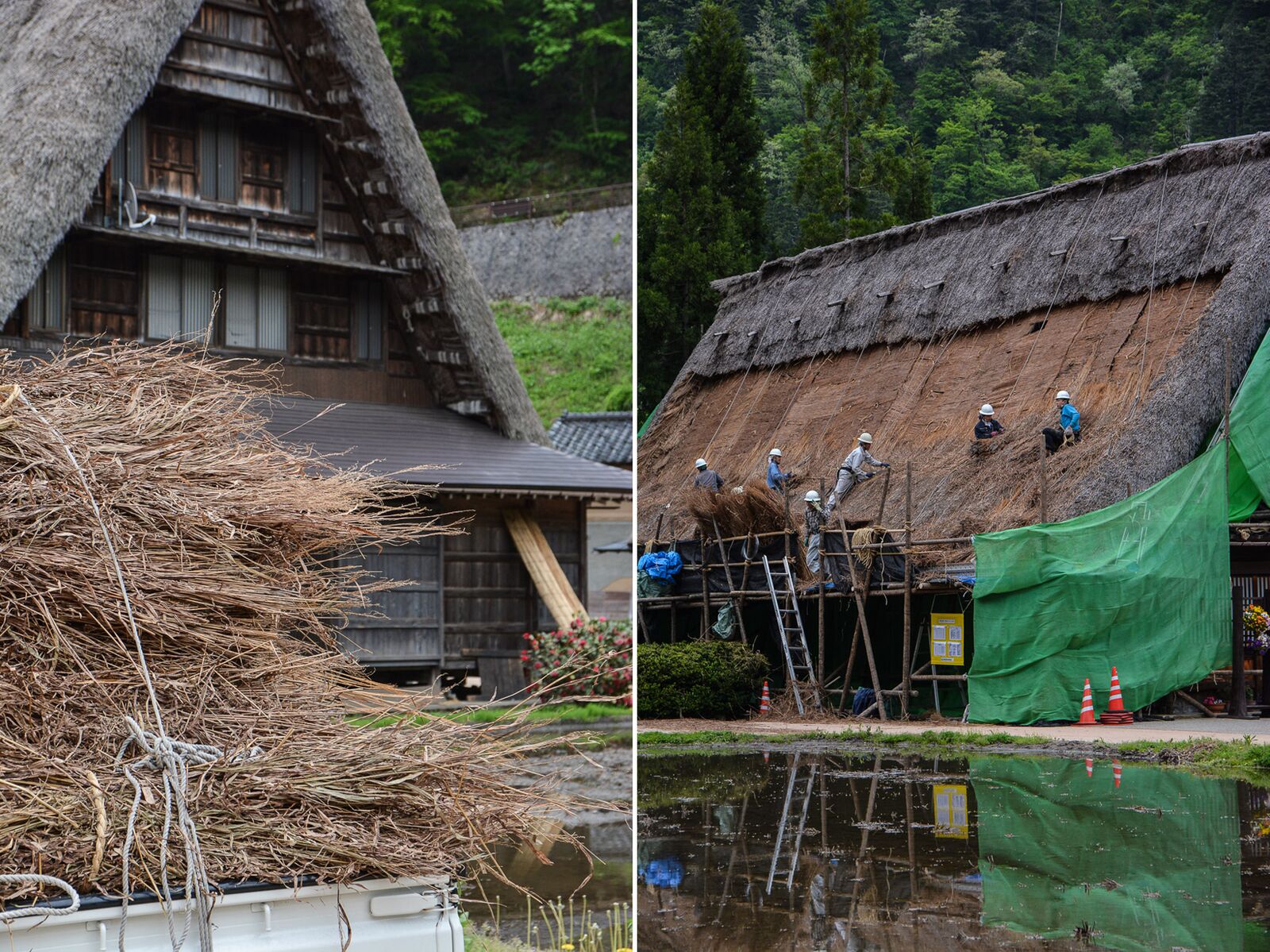 voyage dans le village Suganuma dans les Alpes Japonaises au Japon dans la région de Shirakawa-go