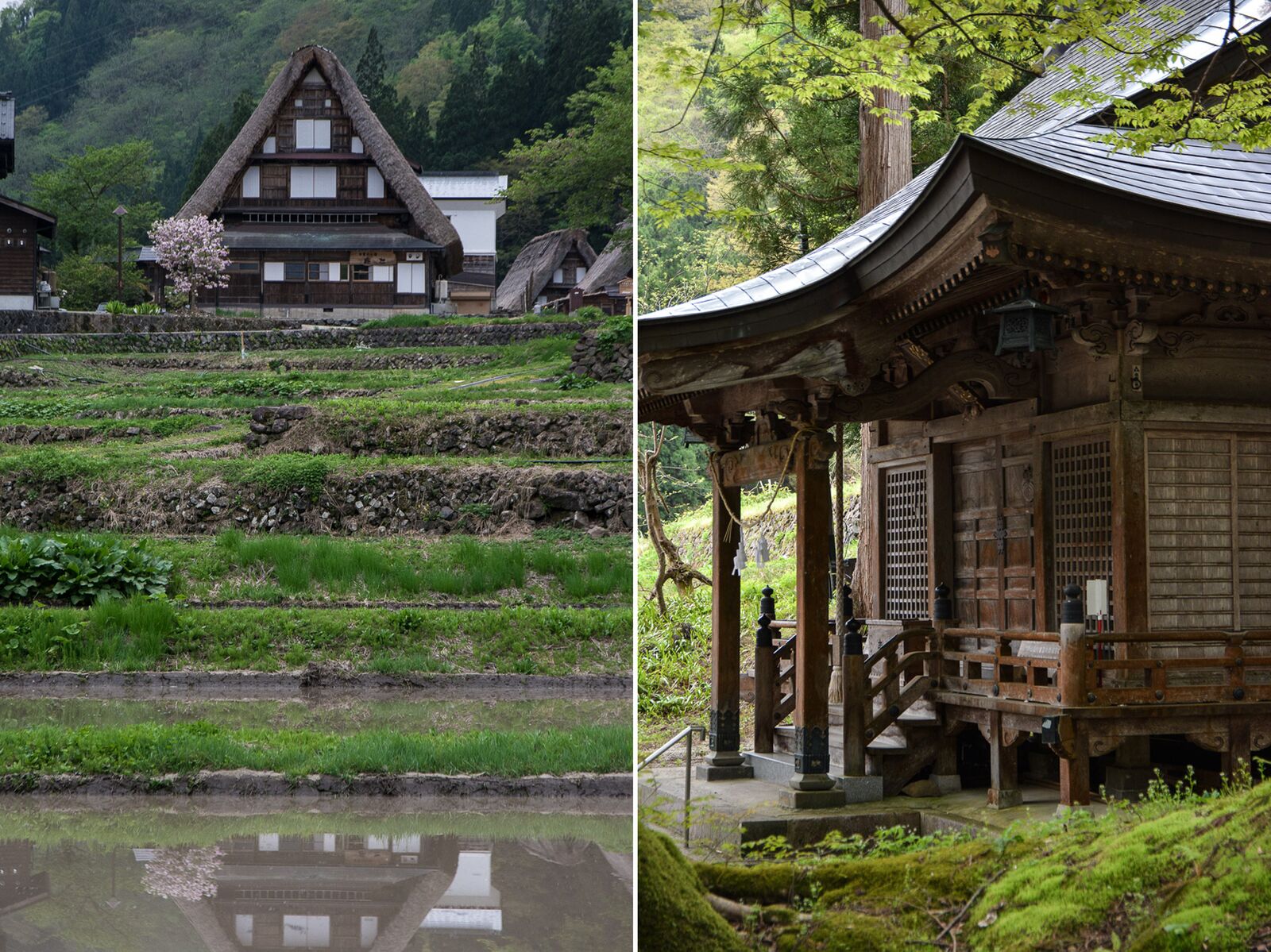 voyage dans le village Ainokura dans les Alpes Japonaises au Japon dans la région de Shirakawa-go