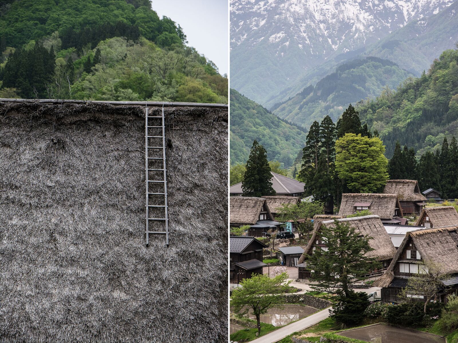 voyage dans le village Ainokura dans les Alpes Japonaises au Japon dans la région de Shirakawa-go