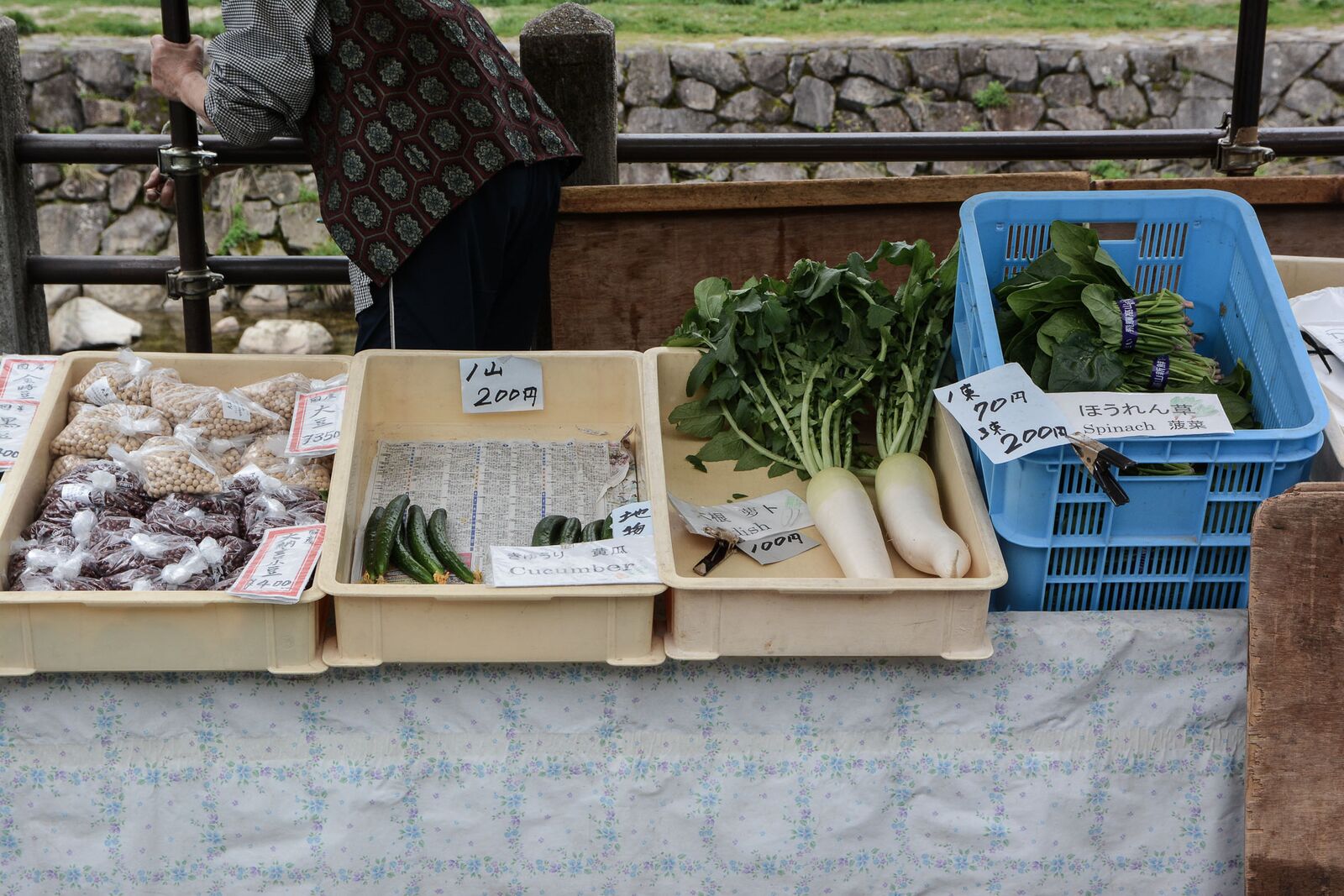 le marché matinale de Takayama le long de la rivière Miyagawa