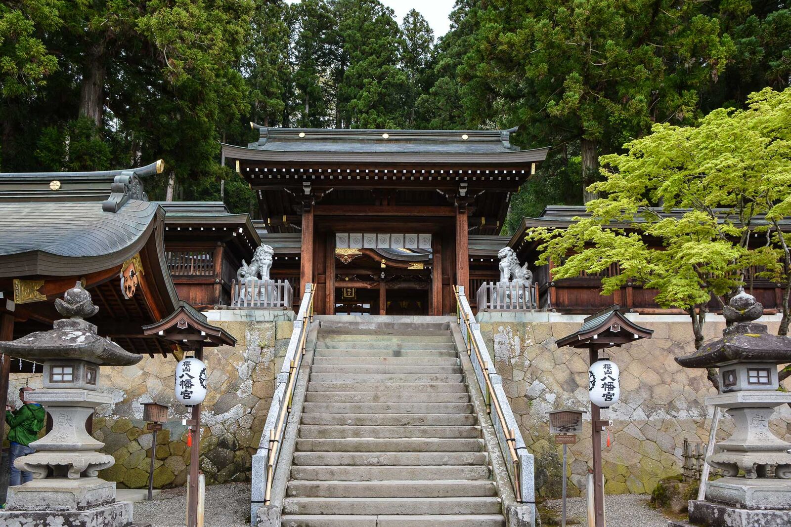 Sakurayama Hachiman-gū Shrine à Takayama dans les Alpes japonaises, Japon