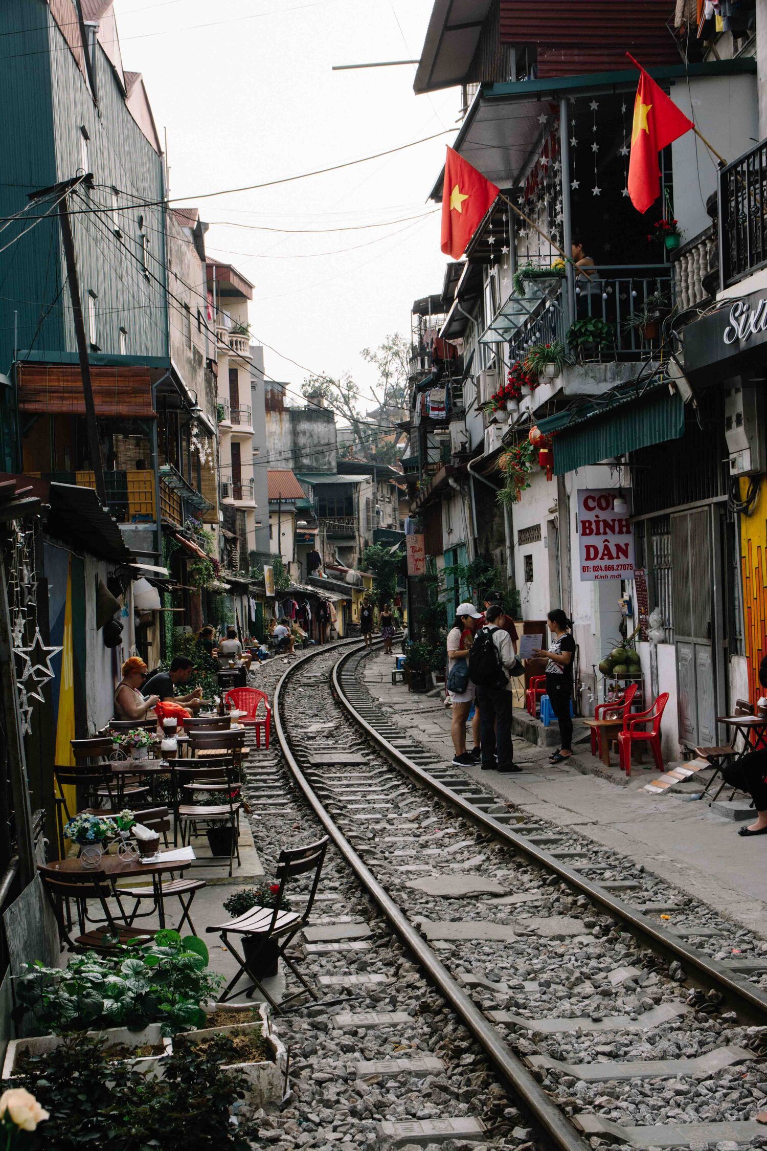 Train Street à Hanoi au Vietnam