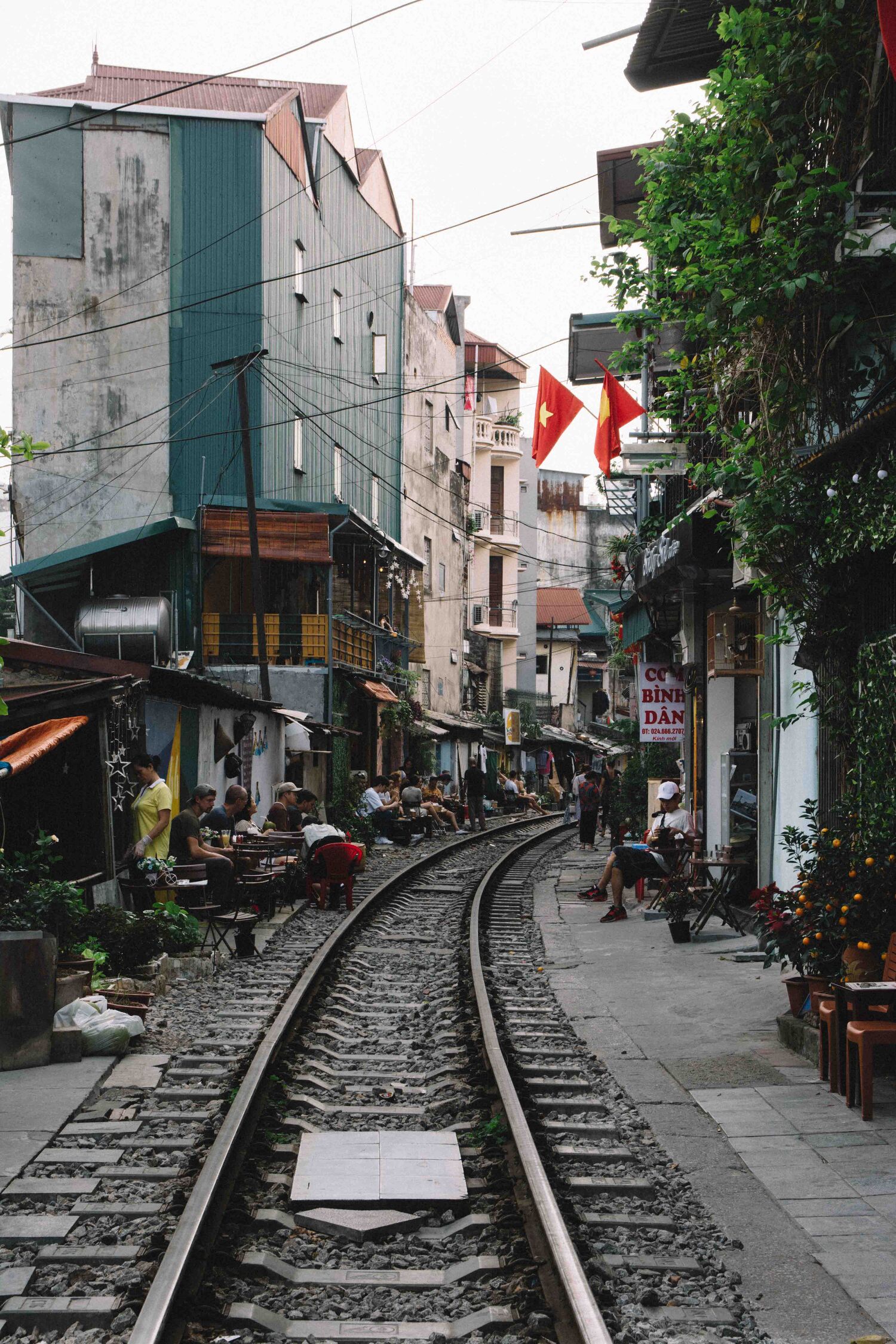 Train Street à Hanoi au Vietnam